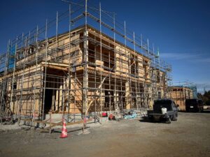 建て方工事の様子
