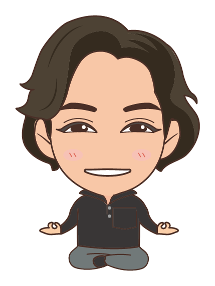 坐禅を組むスタッフのイラスト